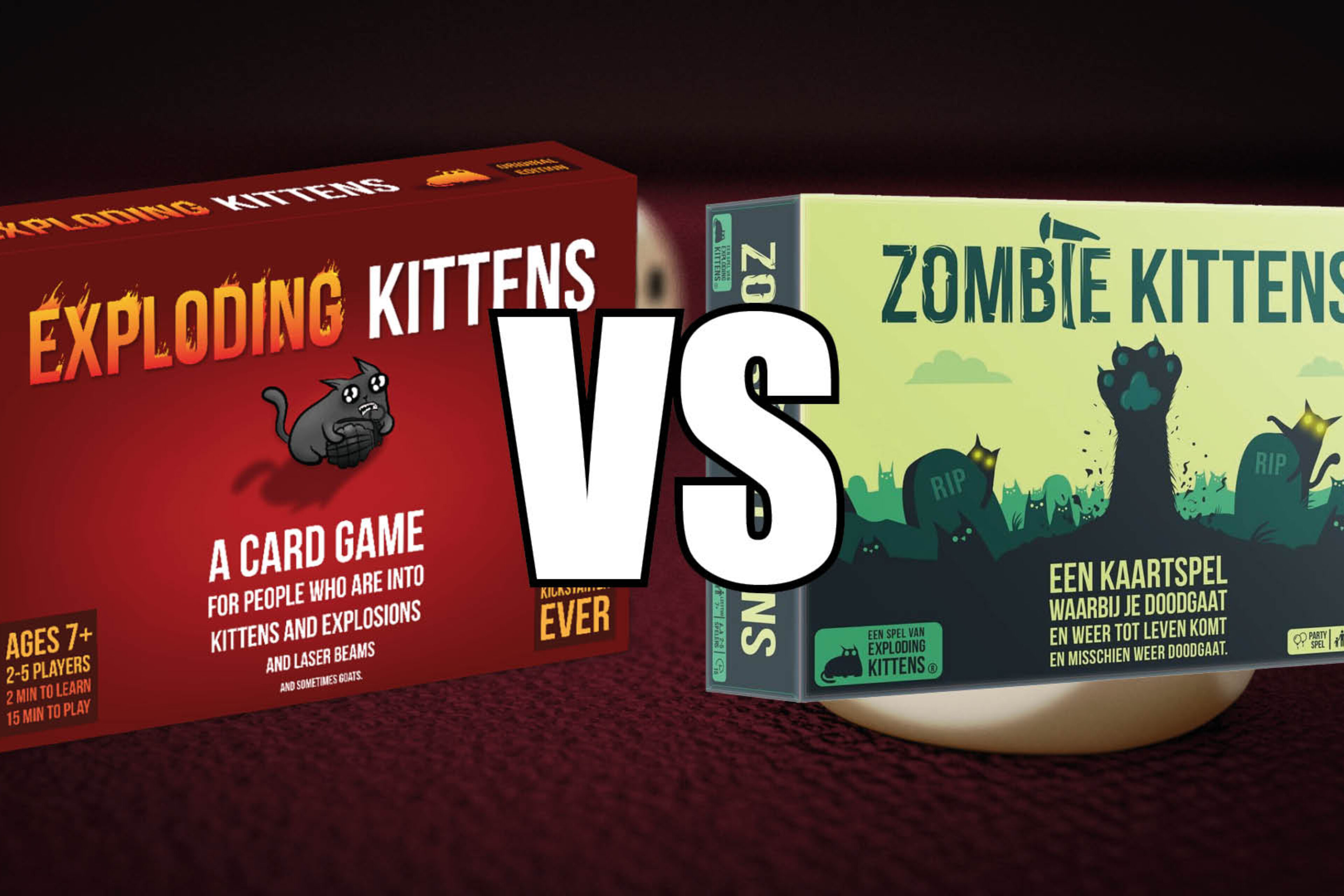 Exploding Kittens vs Zombie Kittens - Wat zijn de verschillen - BRDGMZ